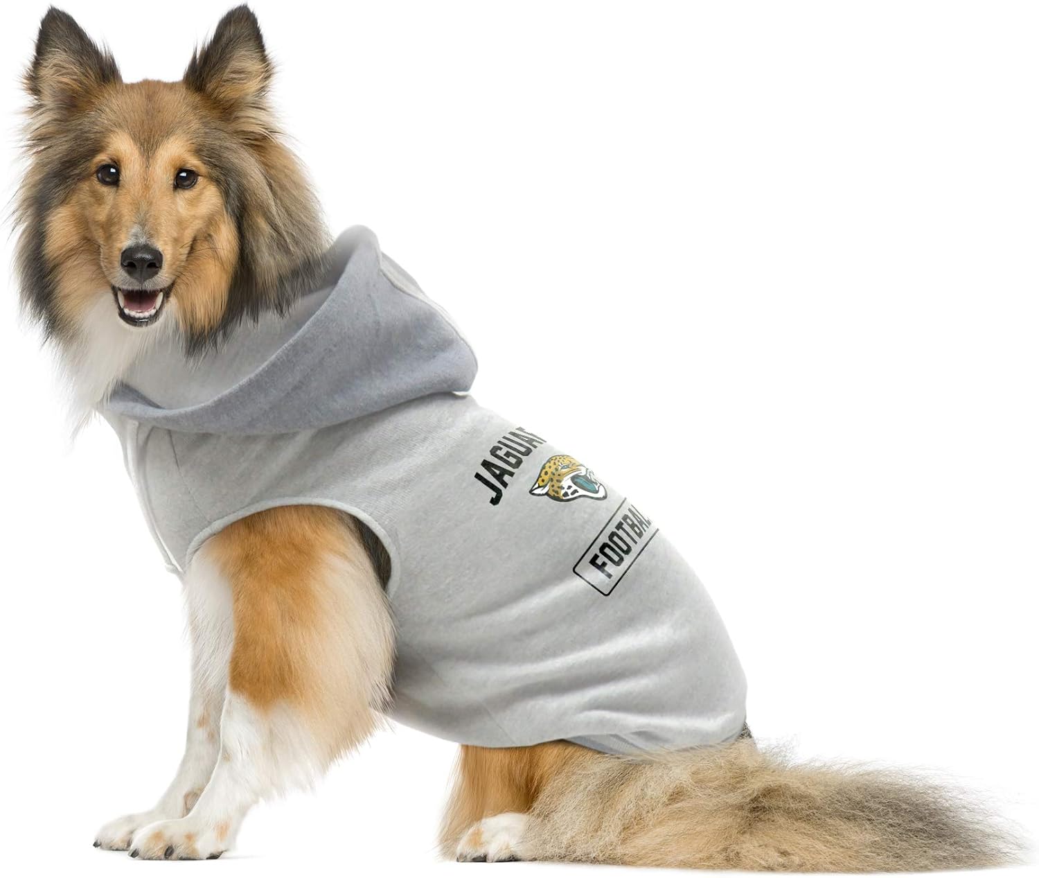 Littlearth NFL Jacksonville Jaguars Pet Hooded Crewneck, Team Color, X-Small
