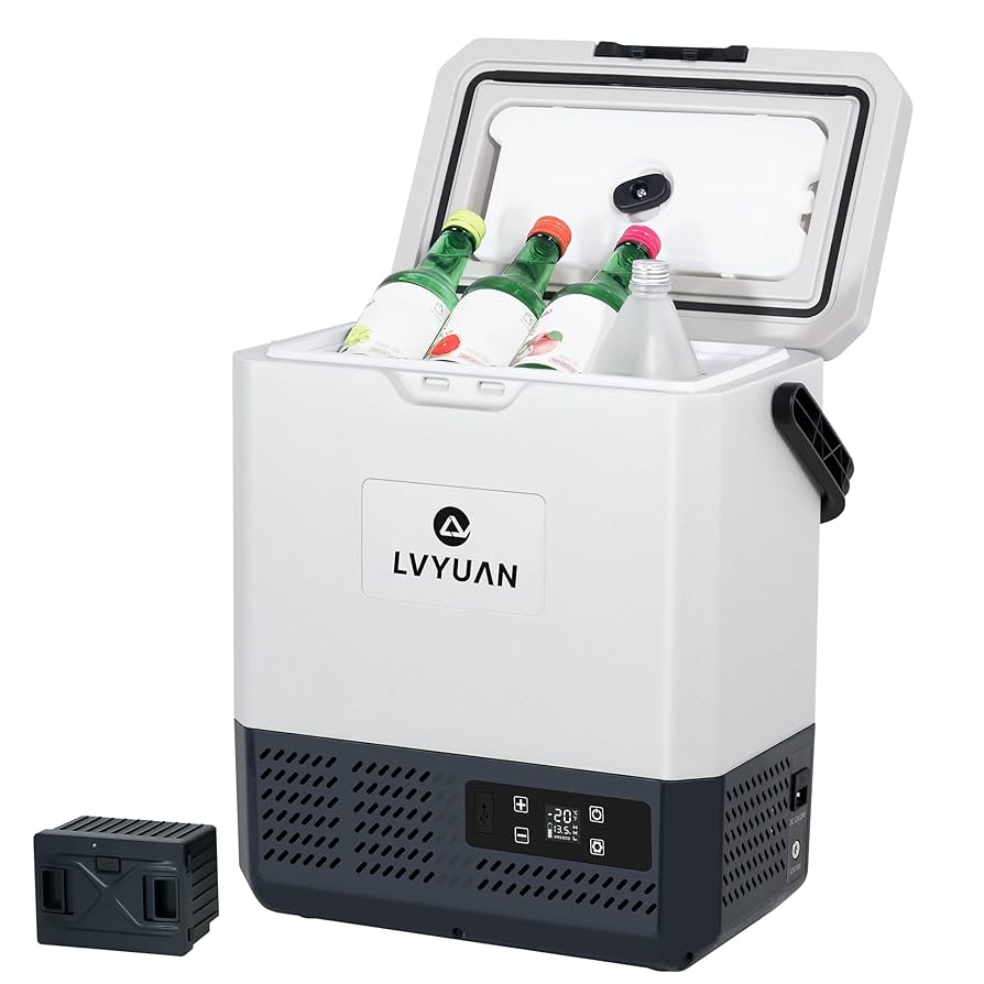 Amazon.co.jp: LVYUAN ポータブル冷蔵庫 9L 車載冷蔵庫 -20℃～20