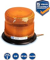 Vista 4 de ECCO 7965A LED Beacon: Pulse II, low profile, 12-24VDC, 11 flash patterns, amber