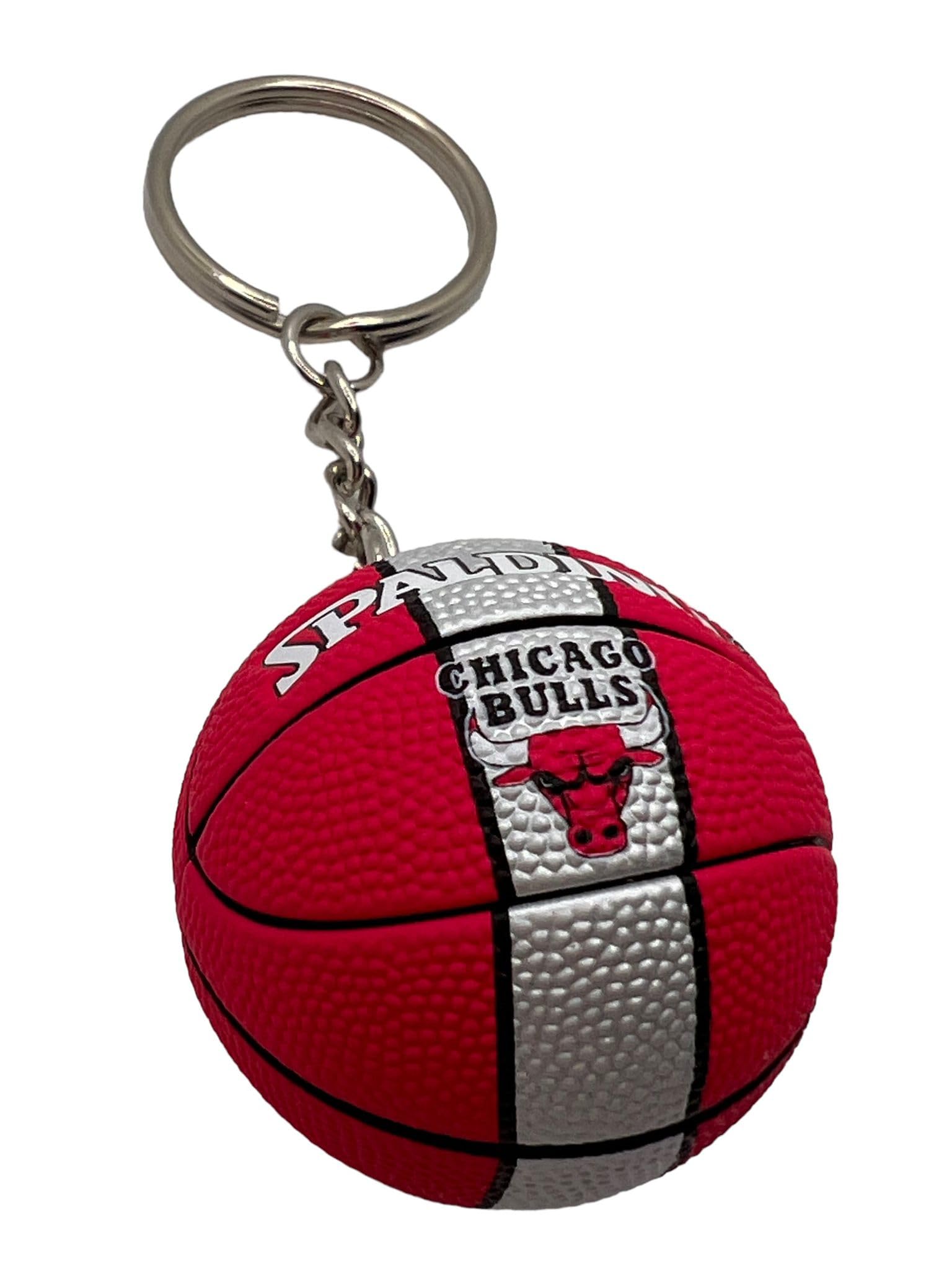 Ball Keyring Compatible with Bulls Basketball Gadget Accessories Gift Idea Men Women Children Creative 3D Pendant, red, One size