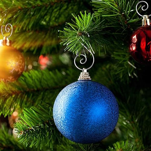 Miniatura 8 de Gancho de espiral de plata, ganchos de adorno en S de plata, ganchos decorativos plateados para adornos, ganchos de adorno de plata de Navidad para