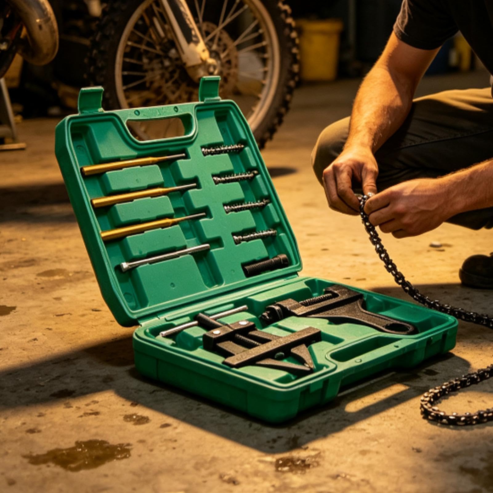 Rompecadenas Para Motocicleta Equipo Antideslizante Pesado 60-200