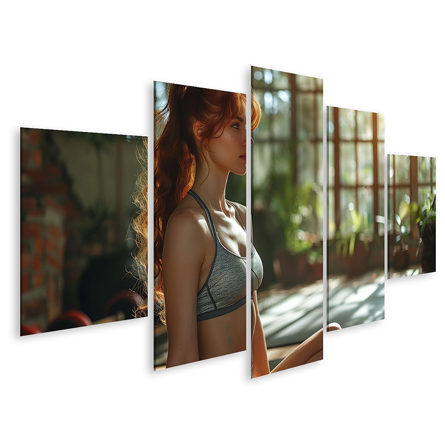 islandburner Immagine su tela Momenti tranquilli in palestra soleggiata per palestra appassionati di fitness palestra Immagini murali poster