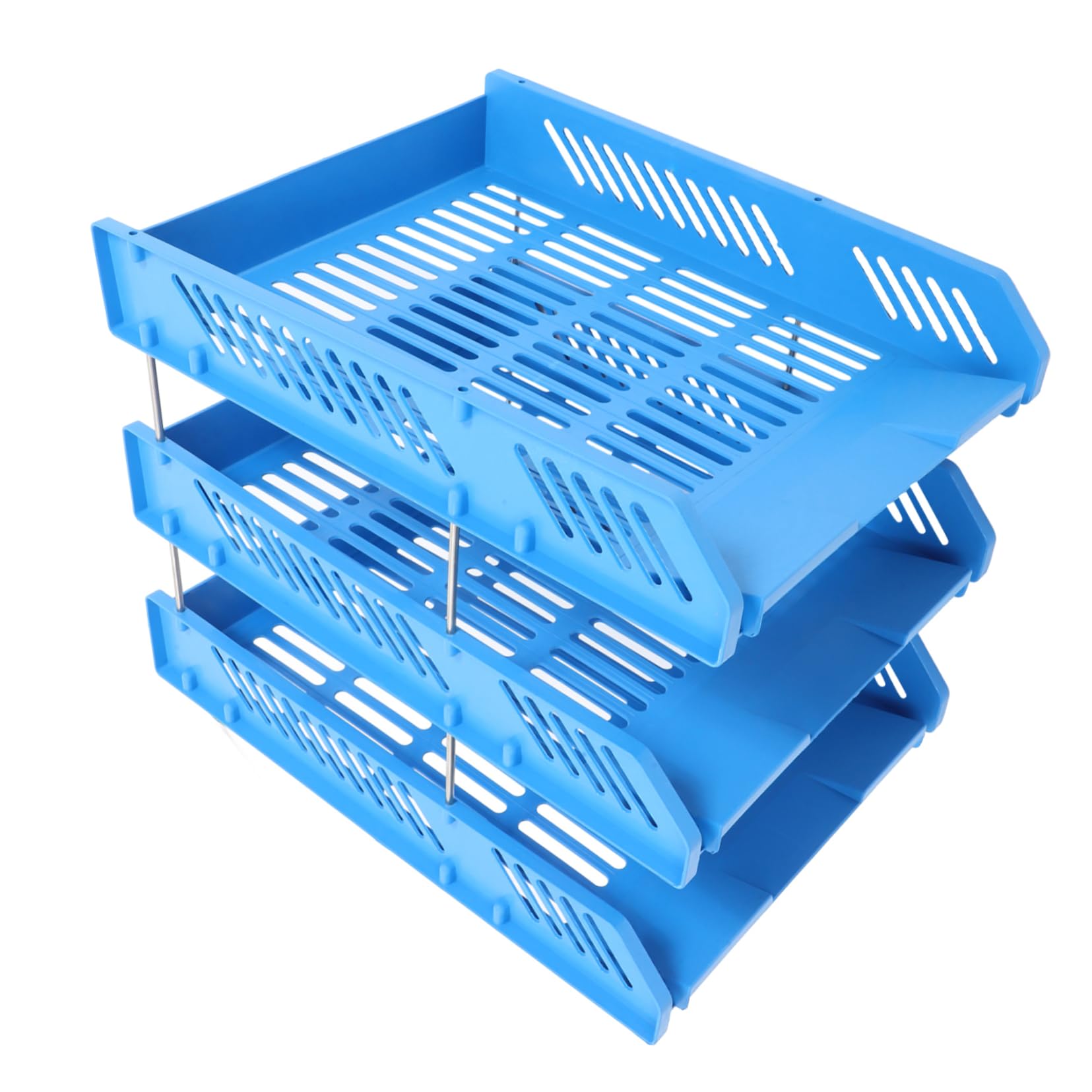 NUOBESTY Organiseur De Bureau À 3 Niveaux - Support De Rangement pour Dossiers - Corbeille À Courrier en Maille - Support pour Trieur De Papier - De Rangement pour Le Bureau Et La Maison