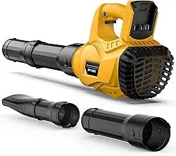 Soprador de folhas sem fio para Dewalt 20V Max alimentado por bateria (sem bateria) com 6 modos de velocidade, soprador elétrico leve recarregável de 500 CFM/150 MPH para pátio, cuidados com o gramado