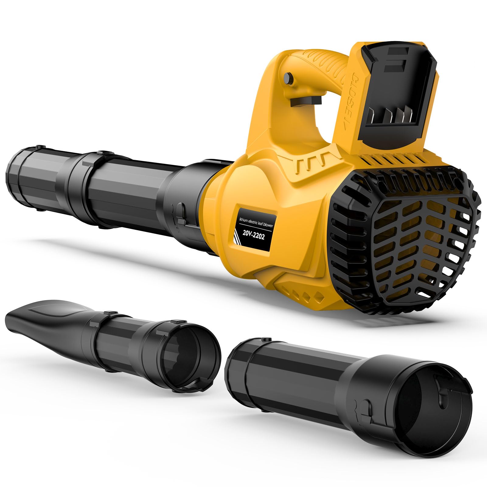 Soffiatore per foglie senza fili per Dewalt 20 V max alimentato a batteria (senza batteria) con 6 modalità di velocità, 500 CFM/150 MPH, soffiatore elettrico senza spazzole per la cura del prato