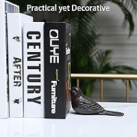 Vista 4 de Tope de puerta decorativo para el suelo, topes de puerta de hierro fundido antiguo, lindo tapón de puerta de pájaro de cuña resistente para mantener