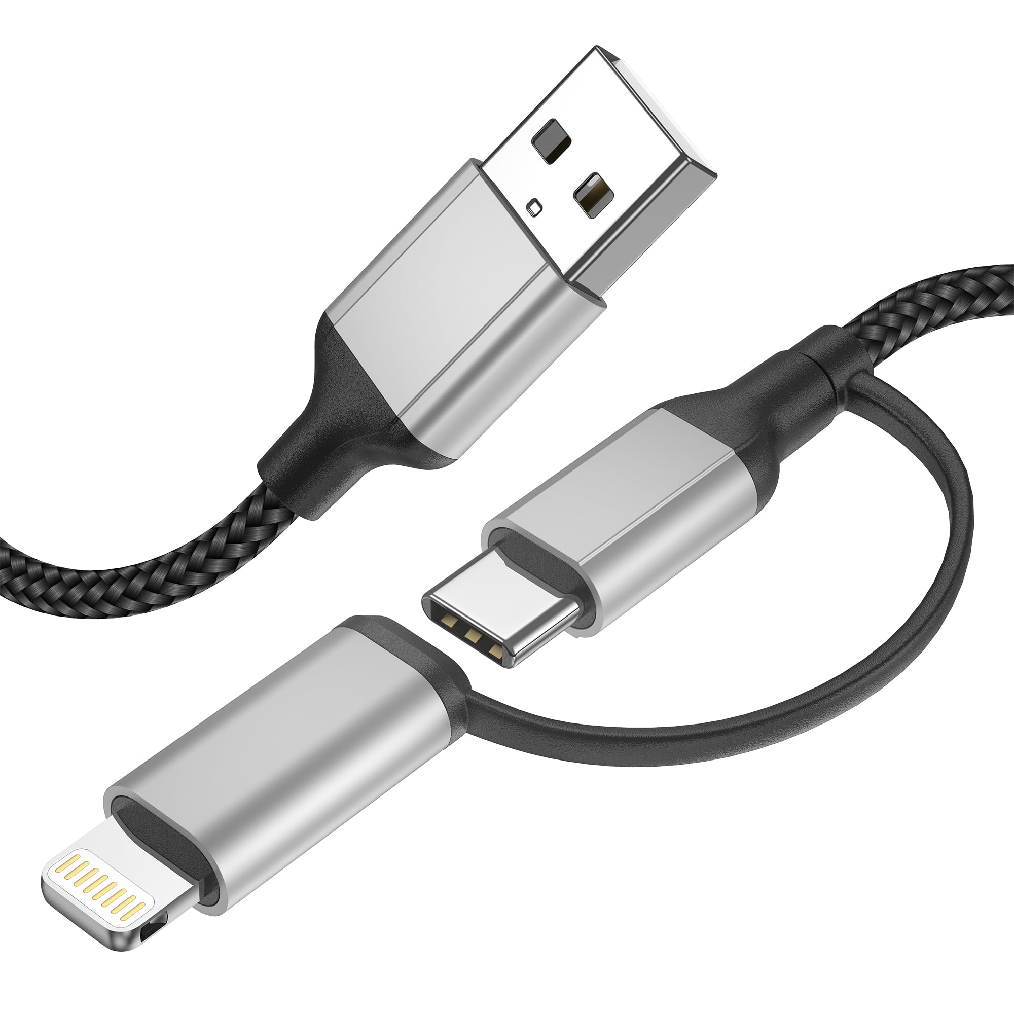 Hama Cavo USB A - USB C Reflective, Intrecciato In Nylon Con Fini In Oro, 1,5 M, Ricarica Rapida E Trasferimento Dati 480 Mbps - 2