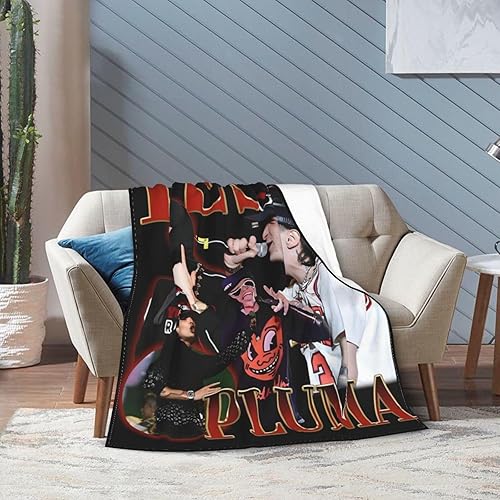 Miniatura 7 de Peso Rapper Pluma Singer - Manta de franela divertida, manta de aire acondicionado cálida para todas las estaciones, manta gráfica de cama de 40 x