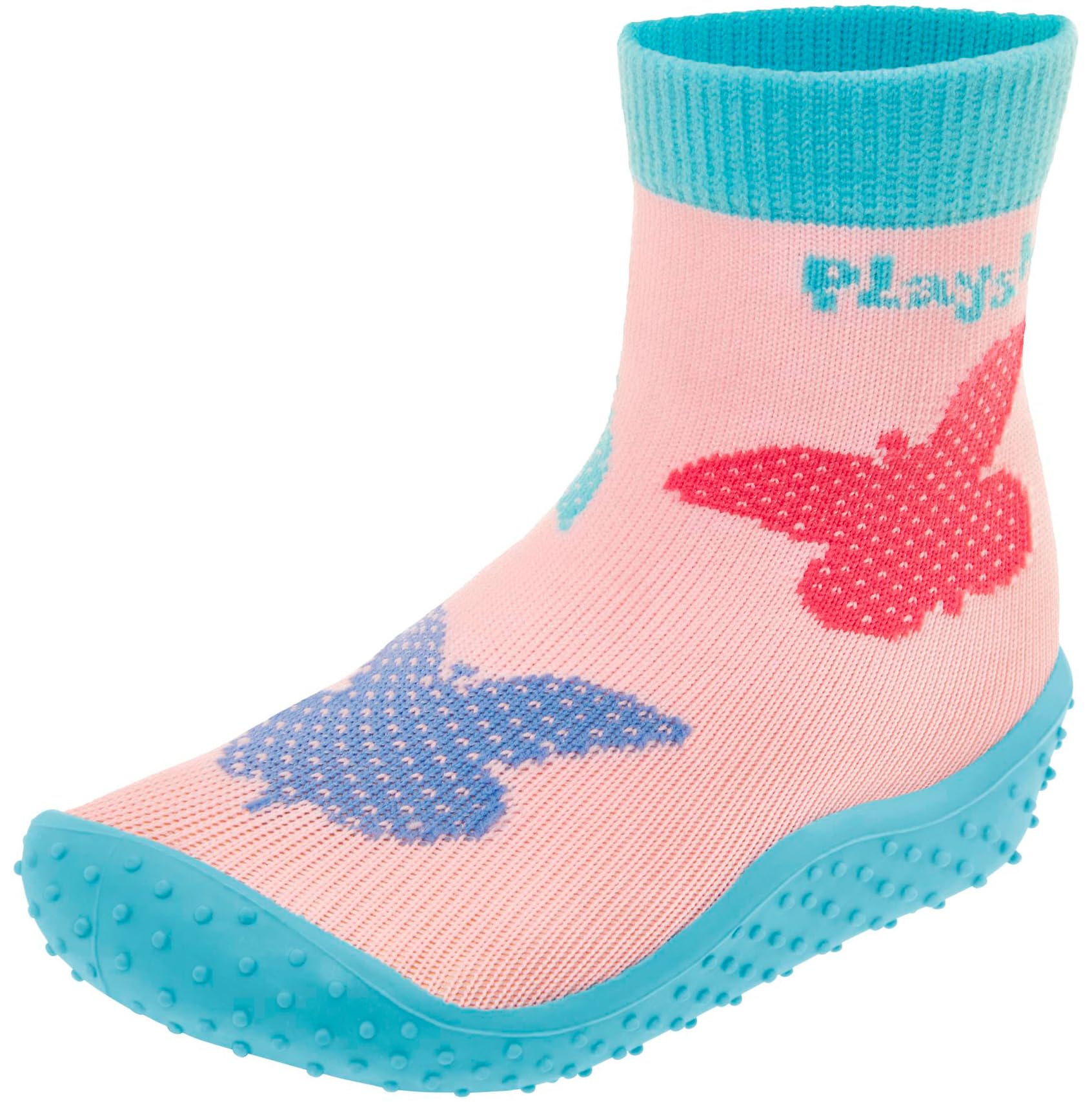 Playshoes Unisex Child Aqua Socks Slippers, Butterflies, 8.5/9 UK Child
