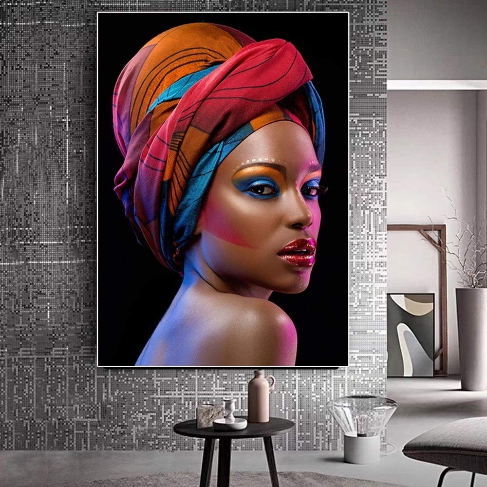 Toile peinture mur art africain pour créer une ambiance salon chaleureuse