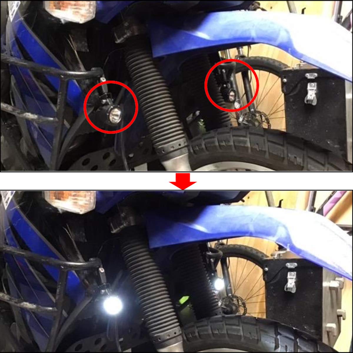 Amazon | ミニサイズ LEDワークライト 丸形 バイク補助灯 5W