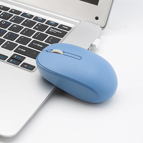 Miniatura 7 de Greshare Ratón inalámbrico sin sonido, ratones ópticos de 2.4 GHz con receptor nano adecuado para computadoraWindowsMacChrome OSLinuxAndriodiOS