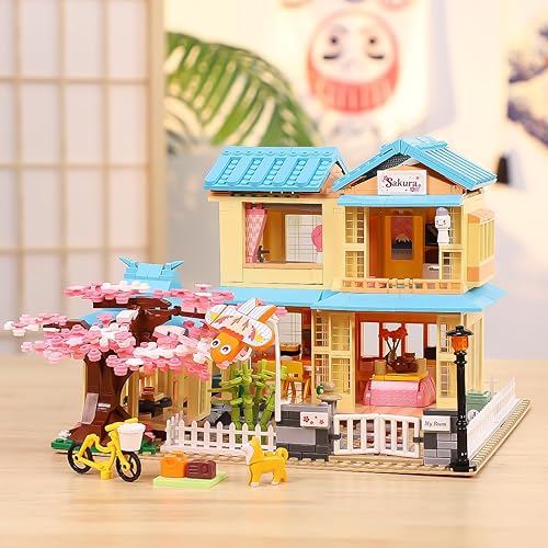 Miniatura 2 de TOY PLAYER Juego de construcción de casas de apartamentos de Japón, bonitos interiores y escenas al aire libre, encendiendo aventuras de juego de