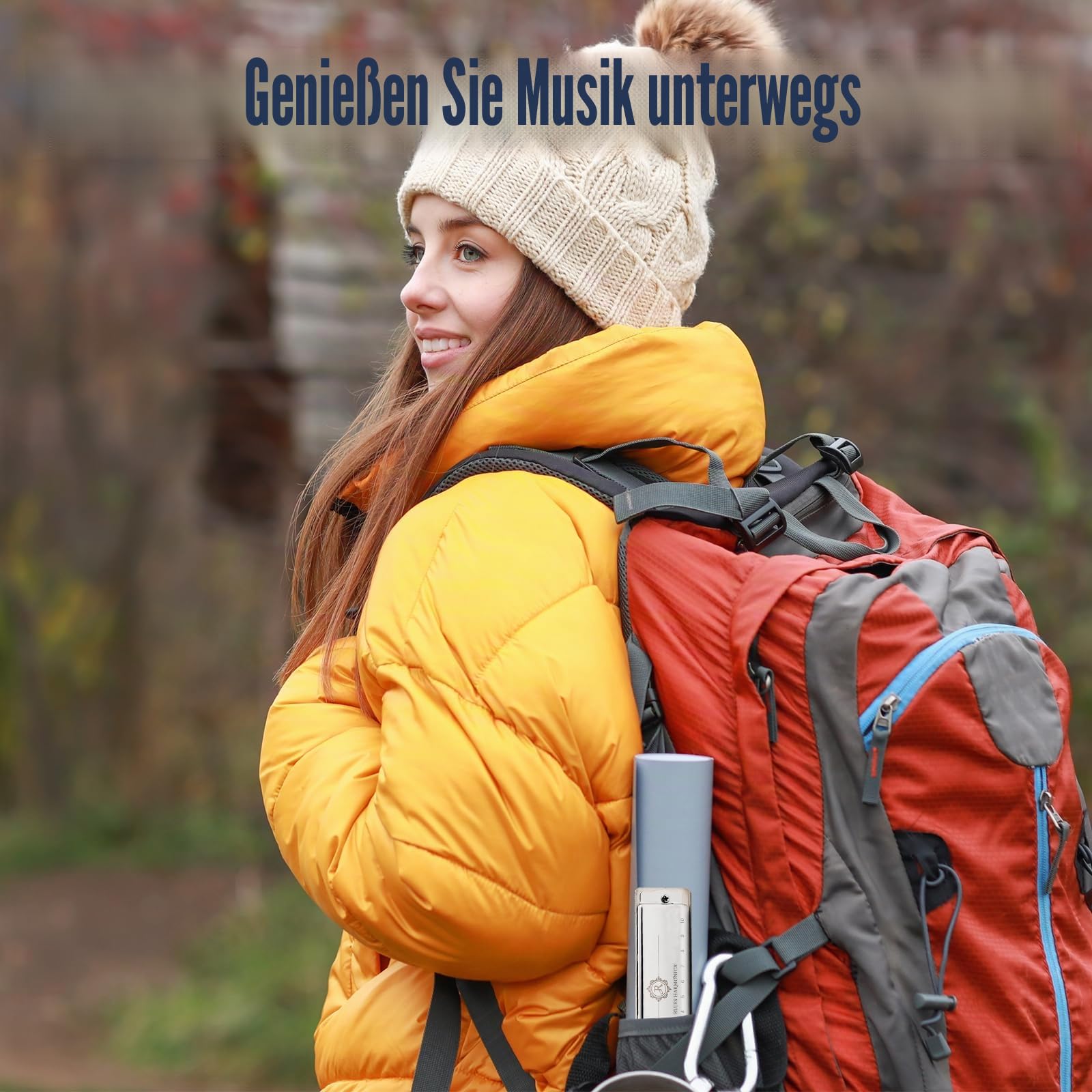 JDR North Mundharmonika C-Tonart 10 Löcher 20 Töne Blues Harfe Diatonische Mundorgel Armonika mit EVA-Schutzhülle für Erwachsene Anfänger Profis Fortgeschrittene Rock Jazz Geschenk Silber