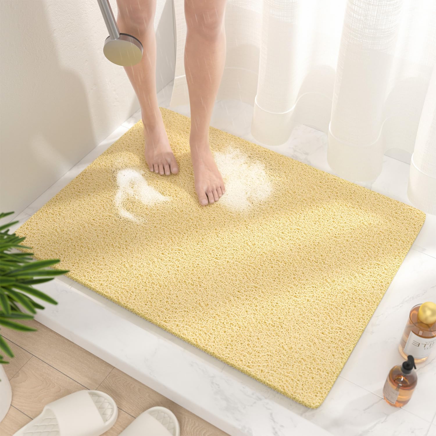 Avalo Badmat / Antislipmat Douche - 100x40CM - Wit Avalo Badmat / Antislipmat Douche - 100x40CM - Wit