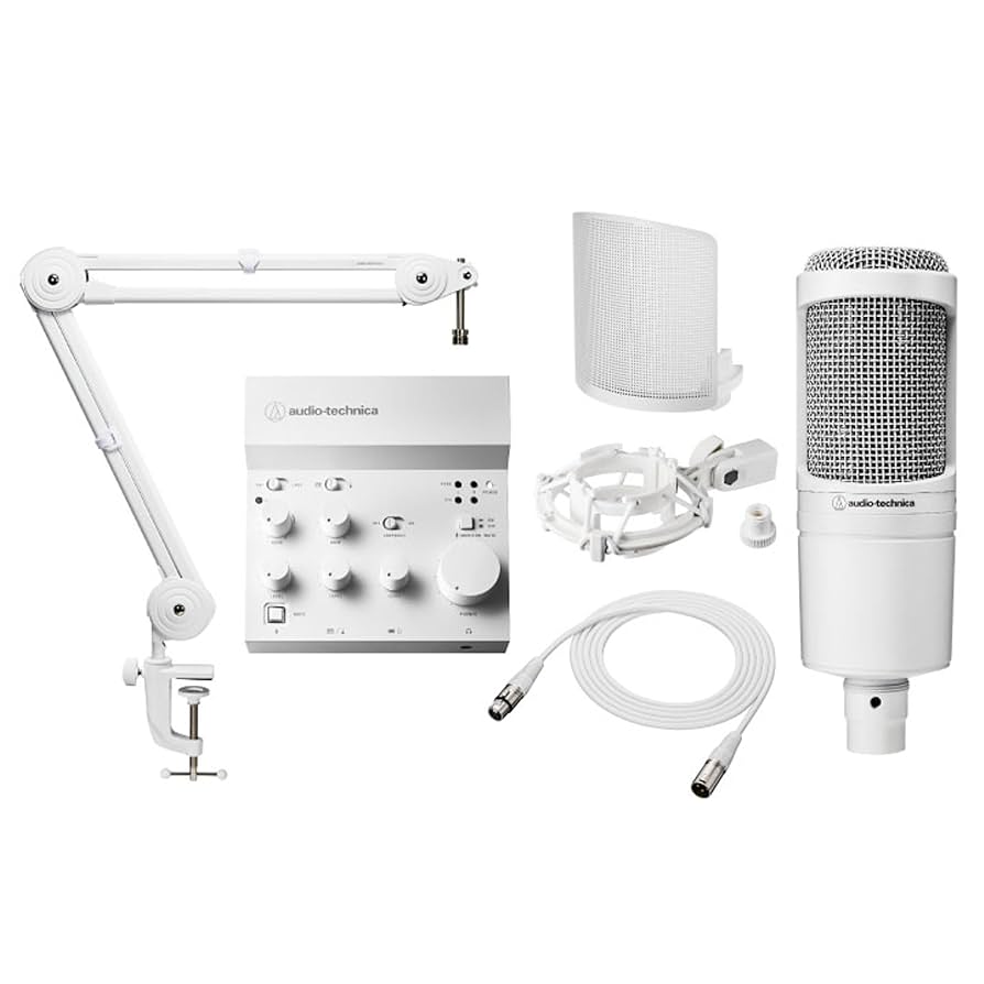 【配信用セット】audio-technica AT2020 ホワイト Amazon.co.jp: [セット商品]オーディオテクニカ ホワイト