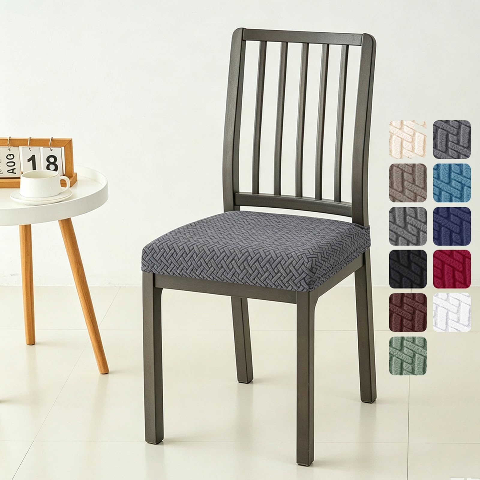 Coprisedie Sedie da Pranzo Set da 2/4/6,Elasticizzati Rimovibili Lavabili