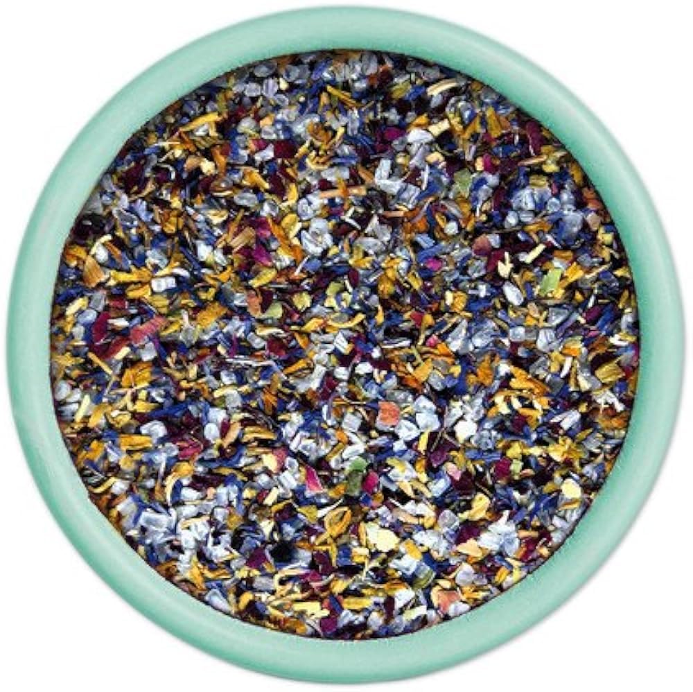 Granos de Sal con Pétalos de Flor, 75 Gr | Sal de Ibiza - Sal Marina Sin Refinar Natural, Sal Marina Sin Refinar, Sal Marina, Sal de Mar, Sal Sin Refinar, Sal Fina, Sal Marina Natural