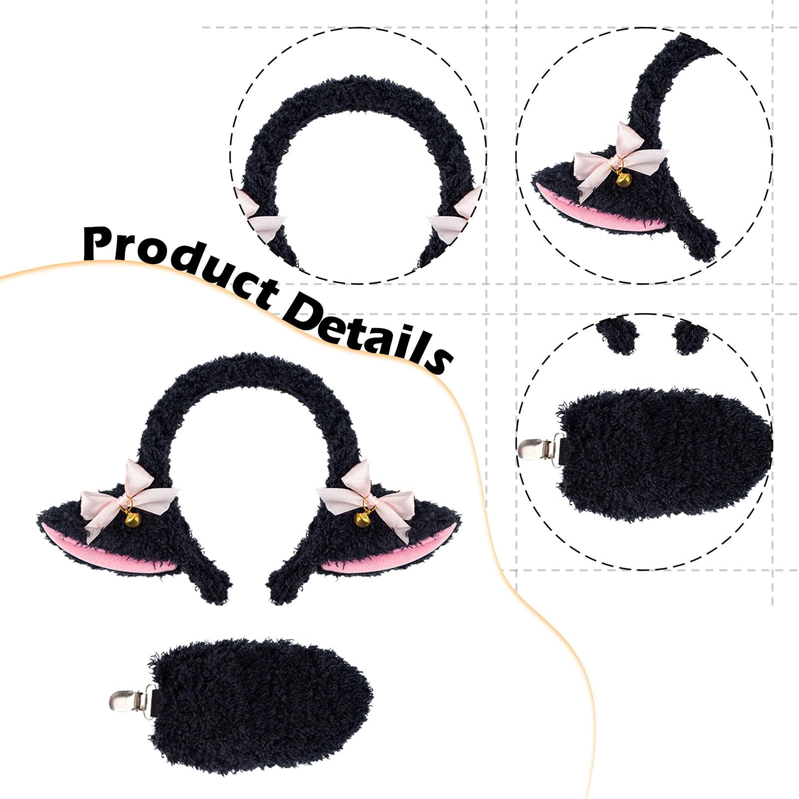 HFFYYQ Cerchietto con orecchie di pecora Lolita con orecchie di agnello (polvere bianca, taglia unica