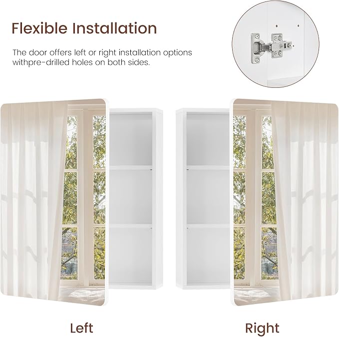 Botiquín de Baño Blanco con 2 Repisas Ajustables miniatura 4