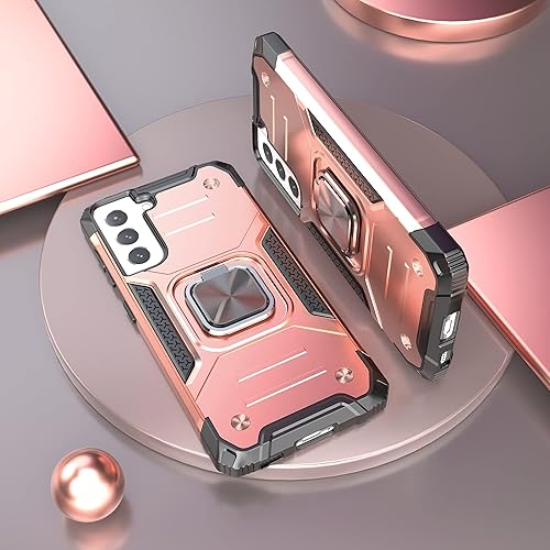 Miniatura 2 de IDYStar Funda para Galaxy S21 con protector de pantalla, a prueba de caídas a prueba de golpes con soporte de montaje para automóvil, cubierta