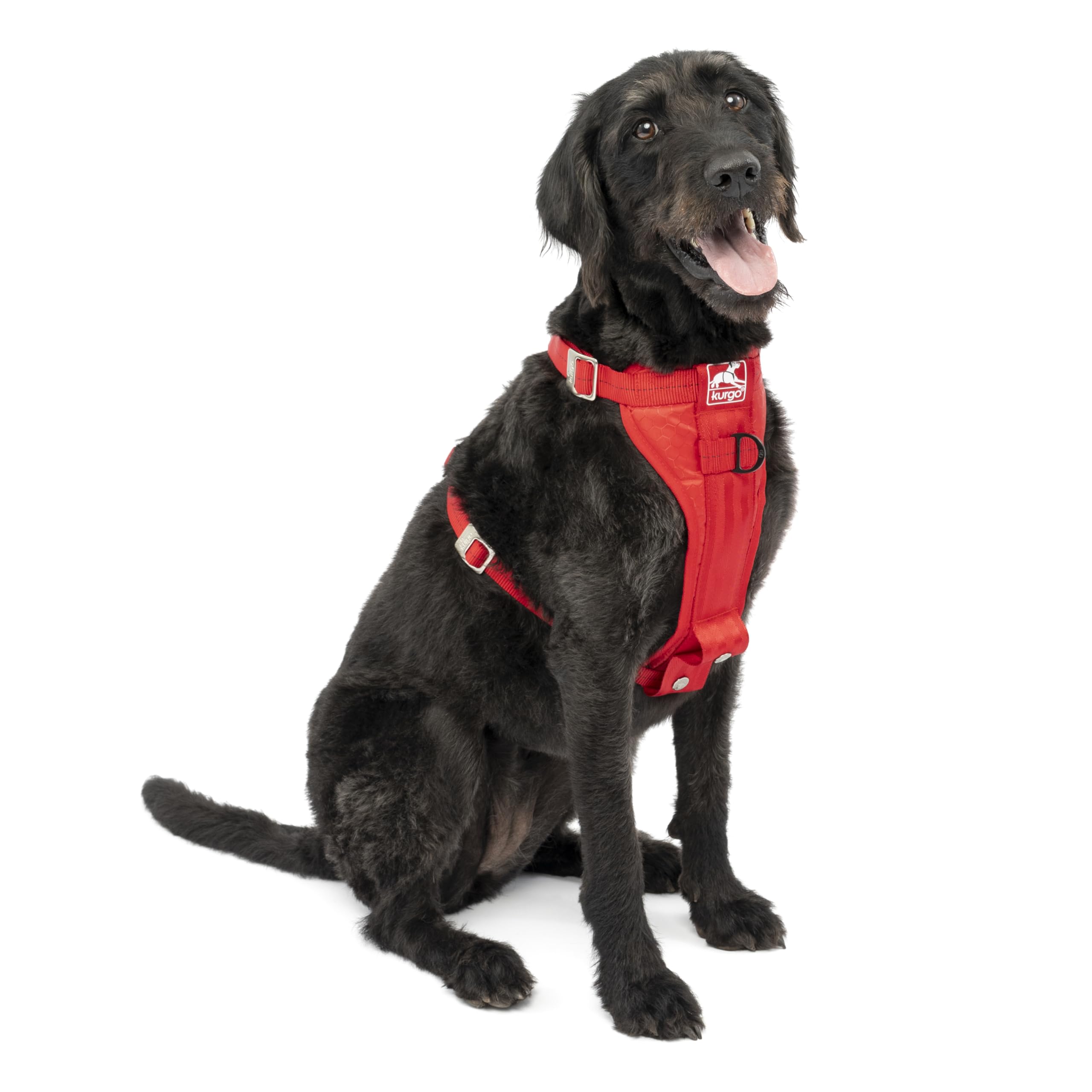 Kurgo Tru-Fit Hundegeschirr, Crash-Test-erprobtes Auto-Sicherheitsgurt, Für Hunde von 2 bis 5 kg, Größe XL, Rot