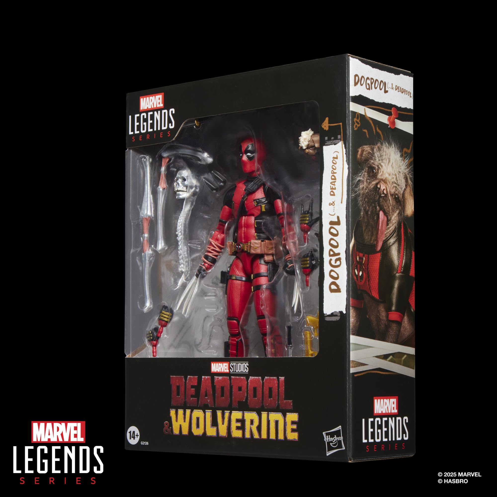 Marvel Legends Series Dogpool und Deadpool, Action-Figurengeschenk zum Sammeln zum Marvel Studios' Film Deadpool & Wolverine, Skala 15 cm | Marvel Legends Deadpool & Wolverine 15,2 cm Actionfigur Deluxe - Dogpool und Deadpool