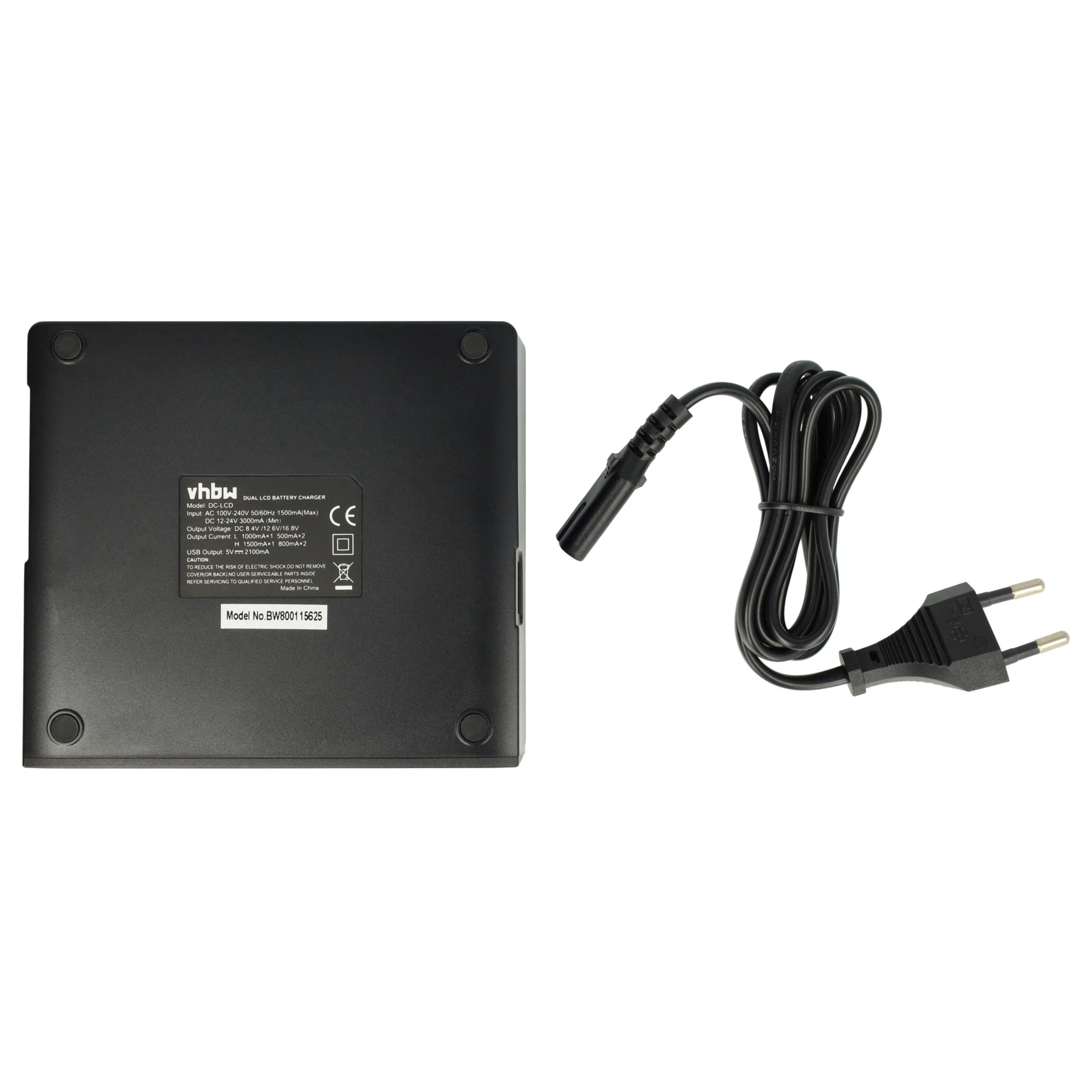 Vhbw Caricabatterie Per Fotocamera Sony Alpha 7 III, 6600, 7R IIIA, 1, 7 IV, 7C, 6700 - Stazione Di Ricarica Con Spia LED, Alimentatore E Cavo Auto Inclusi - 2