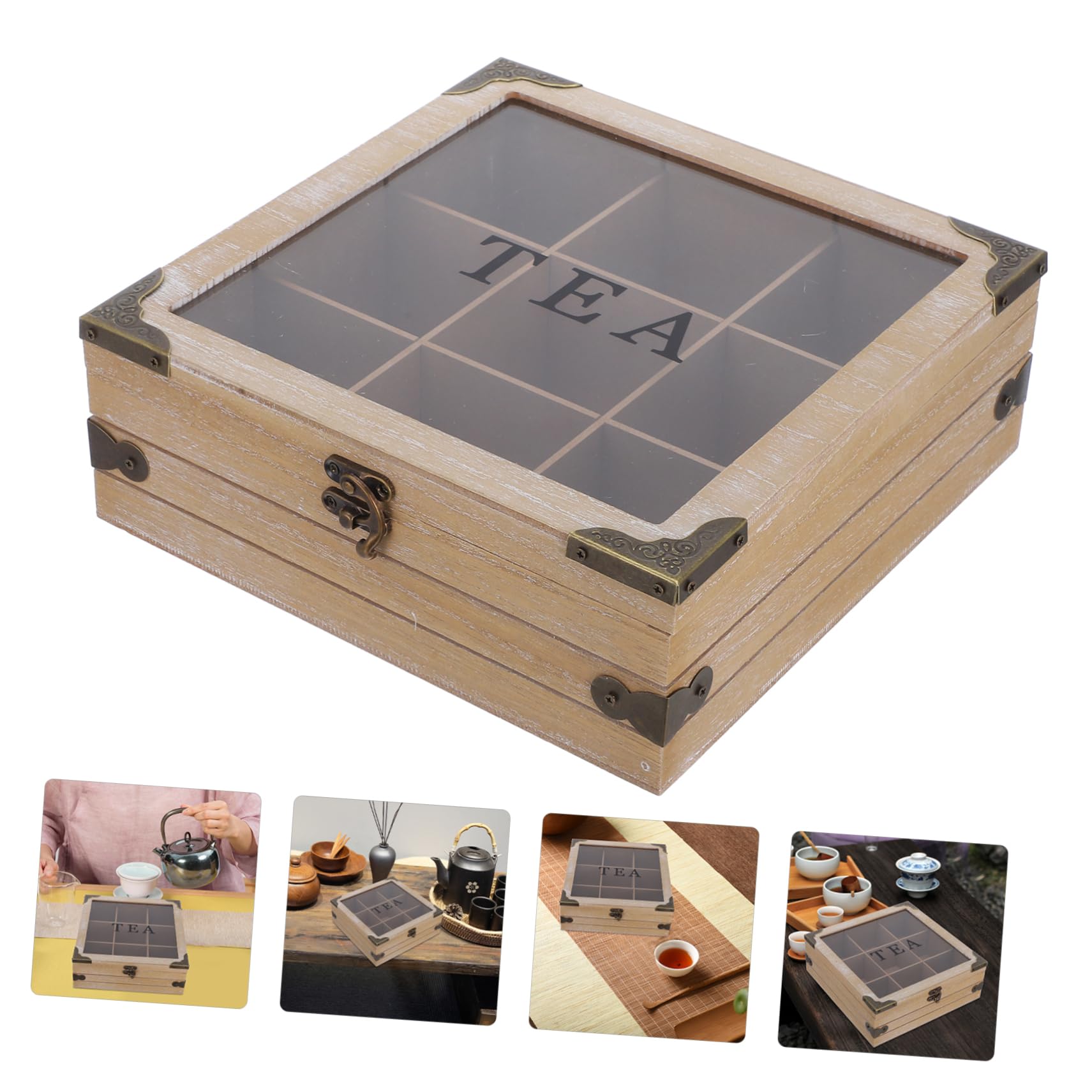 Teeaufbewahrungsbox mit Mehreren Fächern für Teebeutel