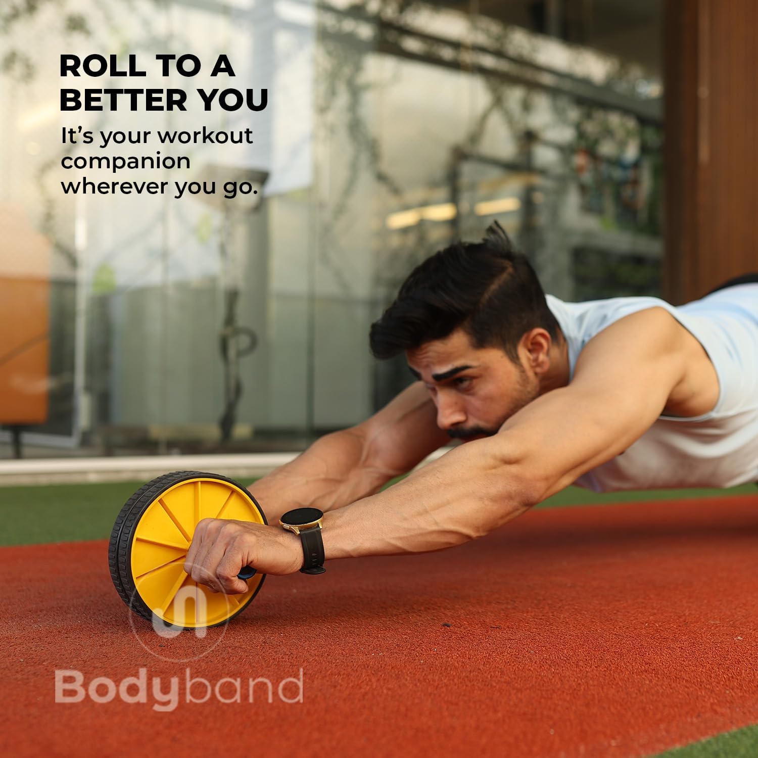 Bodyband Abs Roller Wheel for Men & Women - Yellow