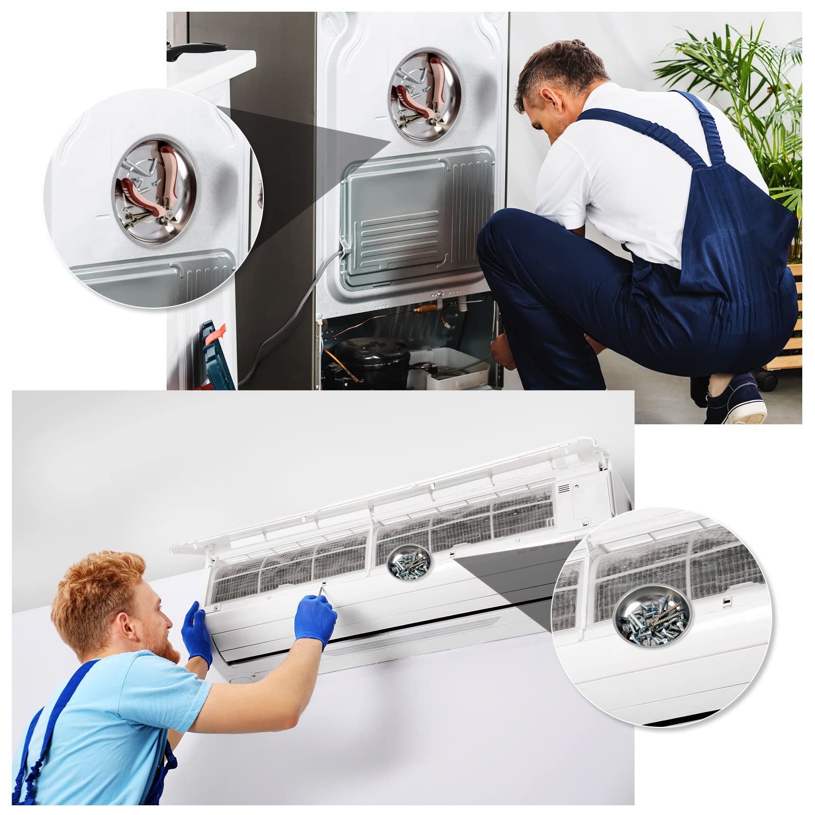 4 Stück Magnetische Ablage Halter Runde Quadratische Magnetische Ablage Edelstahl Magnetische Teile Halter Magnetische Werkzeugablage mit Magnetischem Tonabnehmer Werkzeug für Stecknuss Schraube