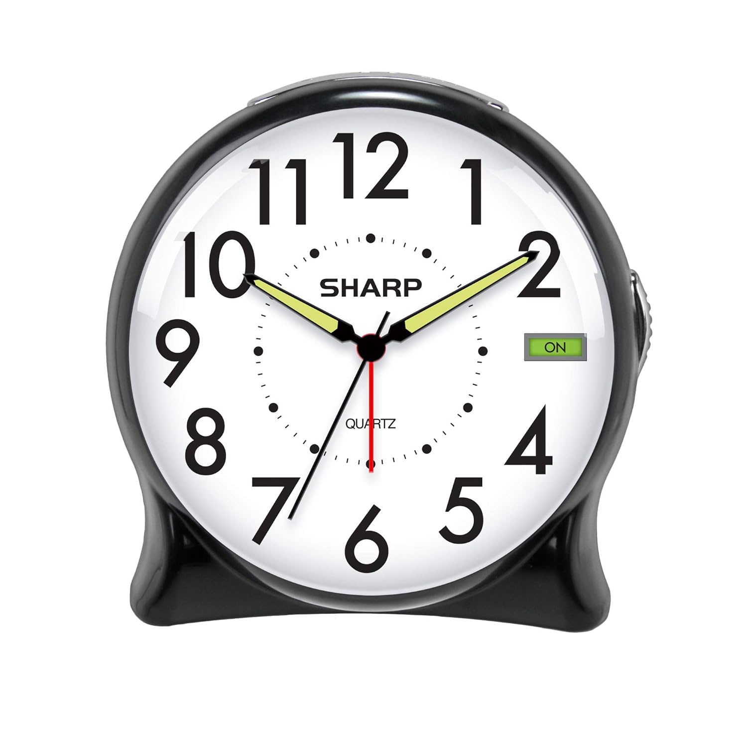 Buy Sharp SPC127A Quartz Analog Alarm Clock (Black/White) Online at Low