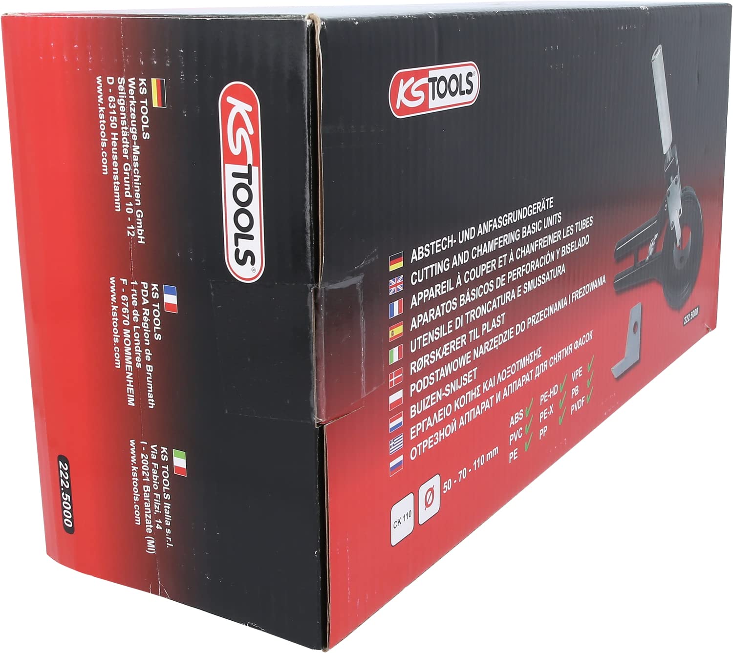 KS Tools 222.5000 Aparato de perforación y biselado 110 mm sin accesorios