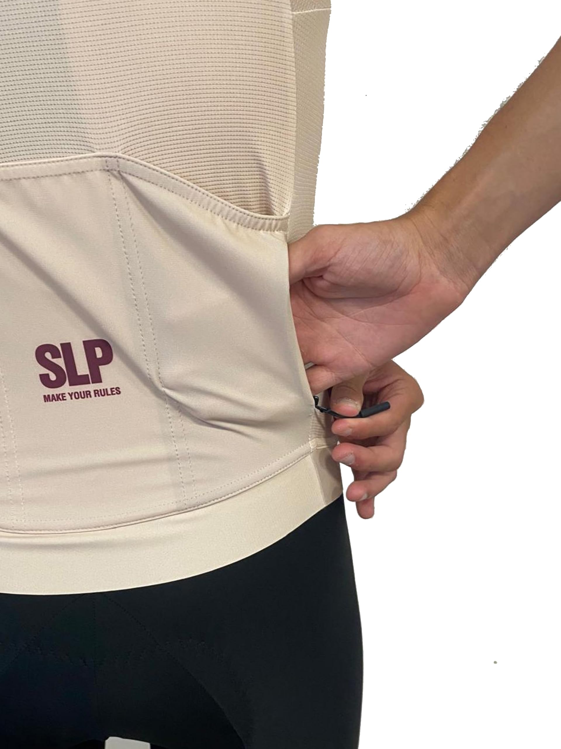 SLP. Kurzarm-Radtrikot für Herren/Damen, Transition, einfarbig, Creme, Live-Ärmelschnitt/hoch atmungsaktiv/maximaler Komfort