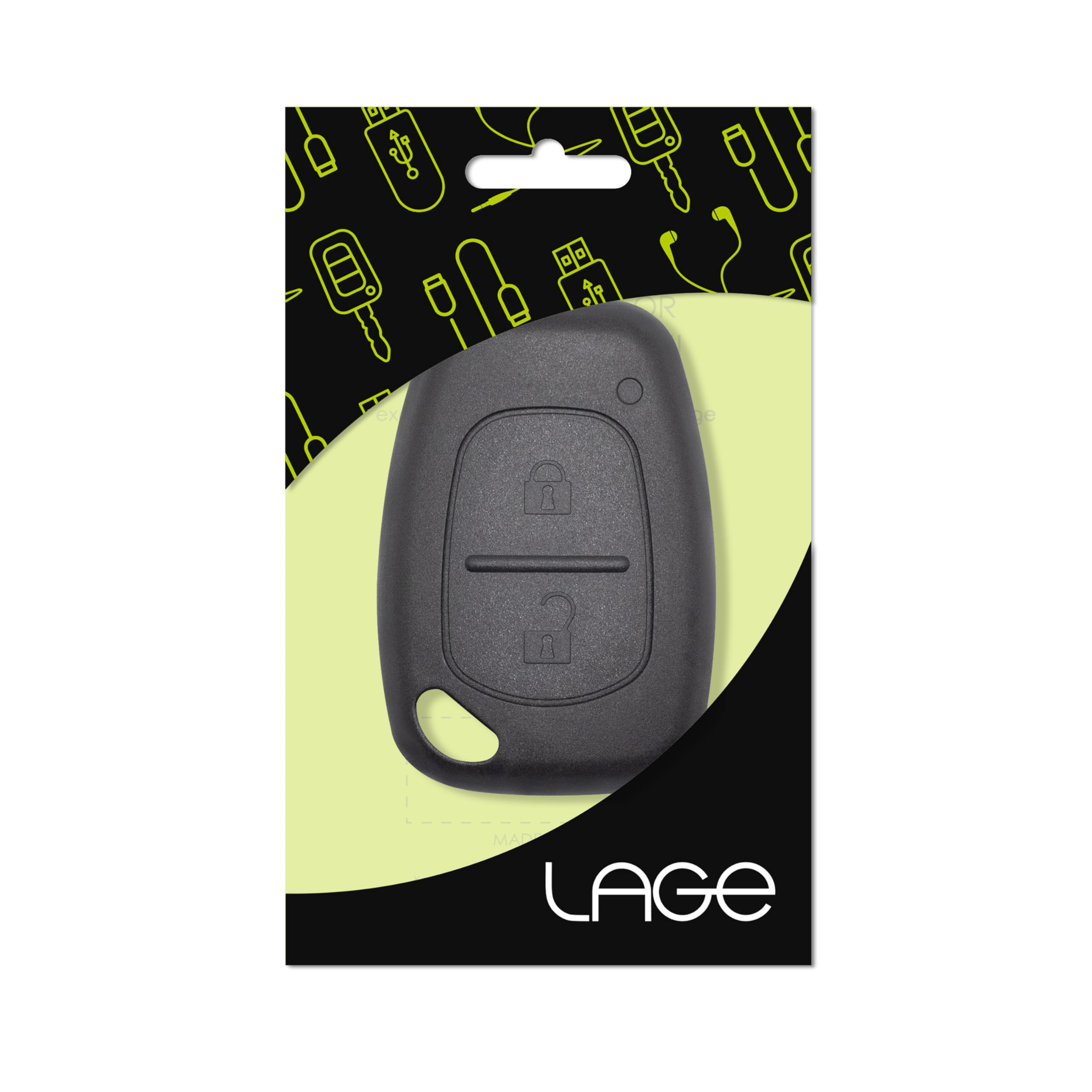 LAGE Ricambio Chiave Guscio 2 Tasti Telecomando compatibile Renault Master Trafic Clio Twingo Megane Laguna Espace Kangoo Safrane Modus Opel Vivaro Movano Nissan Interstar