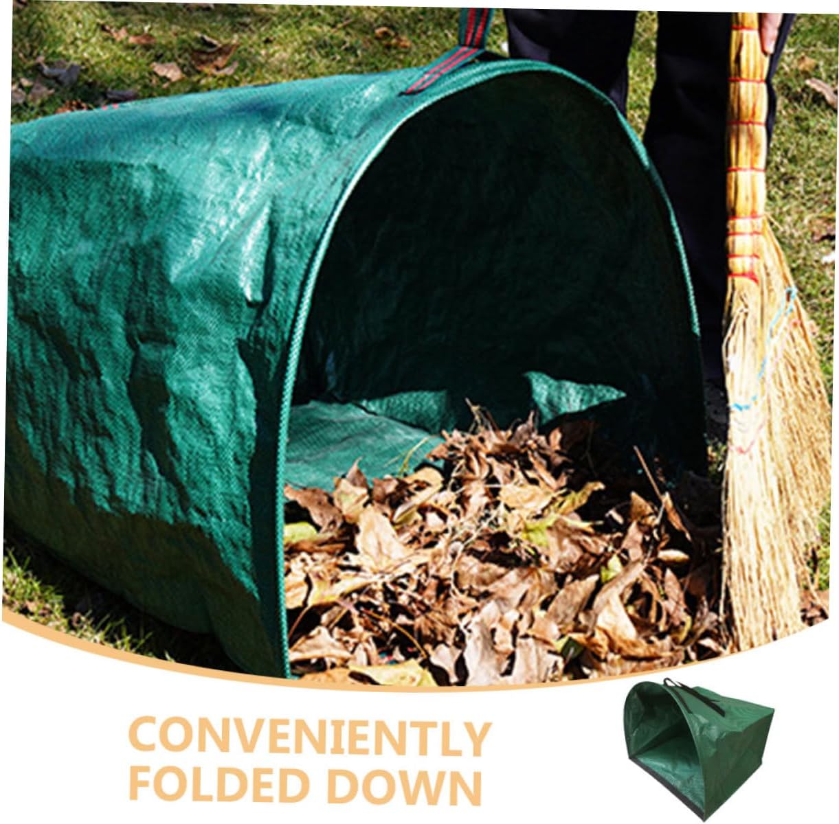 Large Reusable Leaf Collection Bag Collapsible Garden Waste Storage Bag Heavy Duty Lawn and Leaf Collector for Debris and Yard Waste