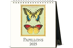 Cavallini Vintage Papillons Desk Calendar 2025