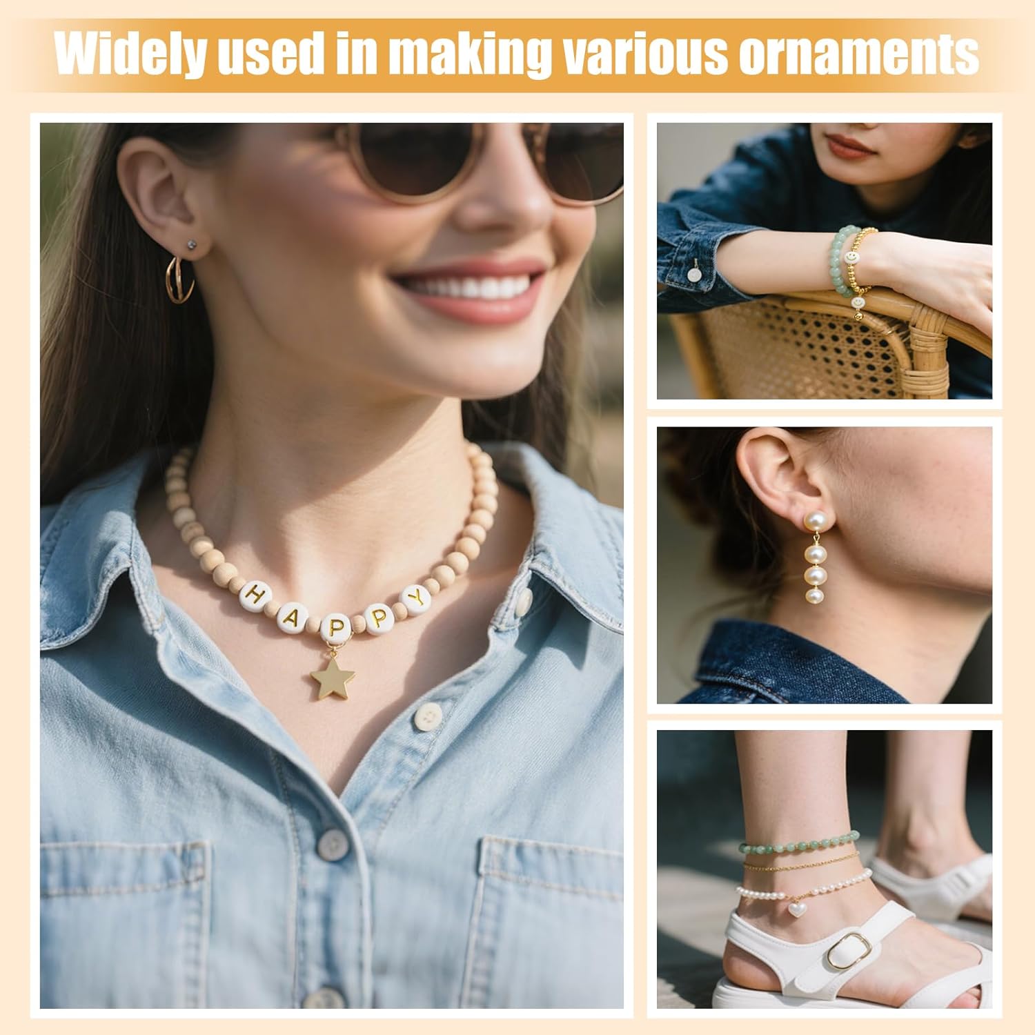 Lisaruq Jewelry Making kit, 20+Varieties, 300+Natural Stone Beads, 1700+Beads 、Accessories and Storage Box, can DIY 50+Bracelets, Necklaces, Earrings，Rings, etc. Suitable for Adults - Image 6