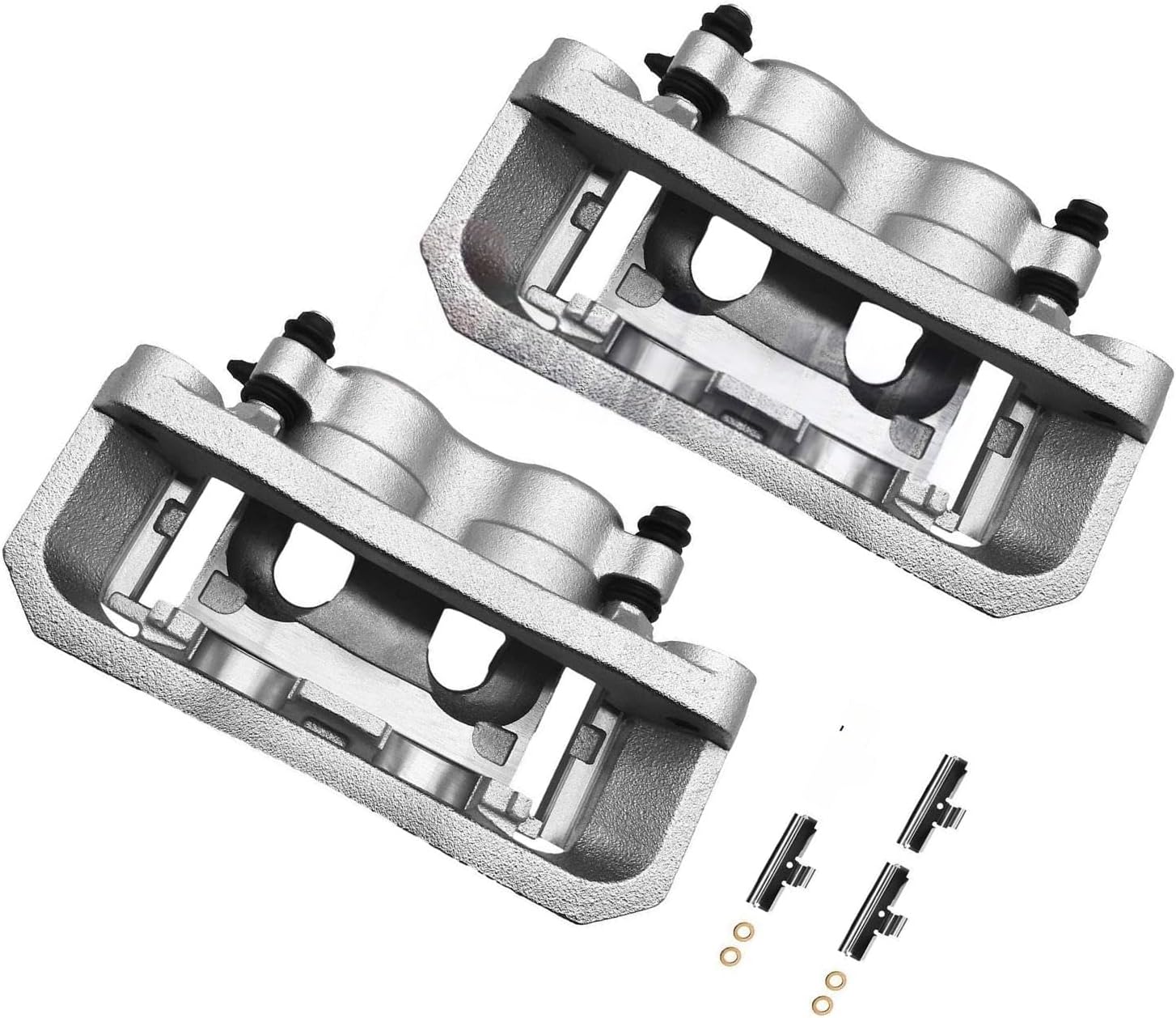 Pairs Front Disc Brake Caliper with Bracket Left and Right for Ford E-150 2007, for Ford E-250 2003 2004 2005 2006 2007, for Ford E-350 Super Duty 1999 2000 2001 2002 2003 2004 2005 2006 2007