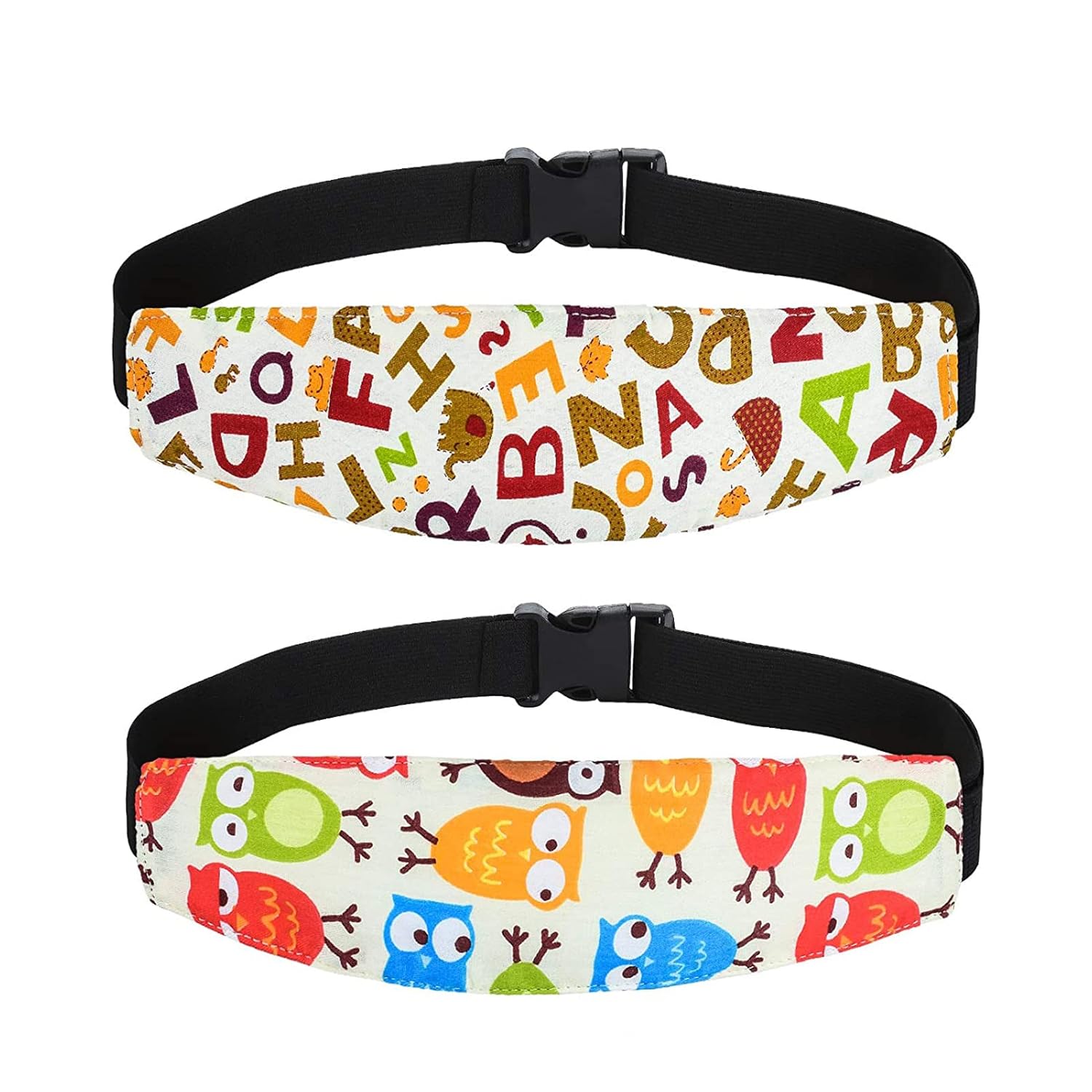 ZYNQACC 2PCS Baby Car Seat Head Support,Toddler Safety Car Seat Sleep Nap Aid Positioner Strap Belt Neck Protection Belt for Children and Kids(Pink, Blue) (Beige)