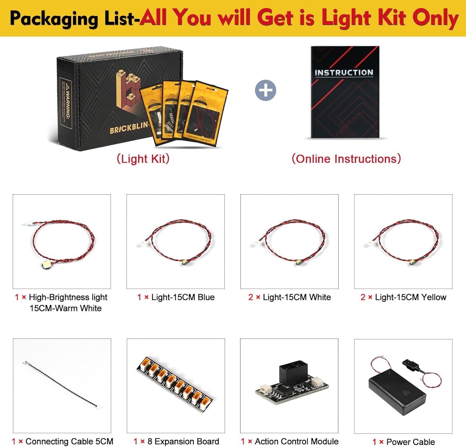BrickBling LED Light Compatible with Lego Iron Man MK4 Bust, Creative Lighting Kit Compatible with Lego 76327 - Not Come with Model (Light Control Version)