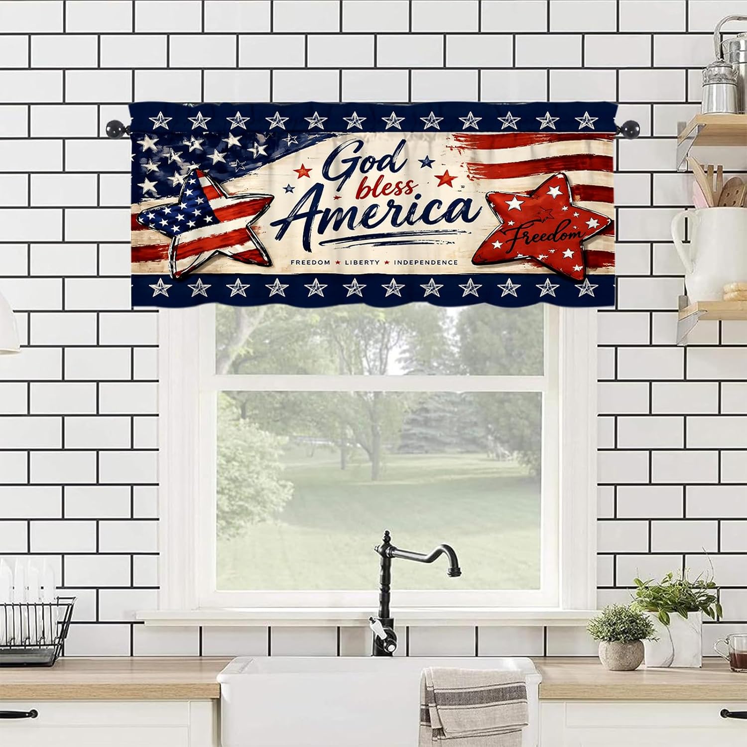 Sunflower Kitchen Window Curtains Over Sink 27.5" W x 36" L