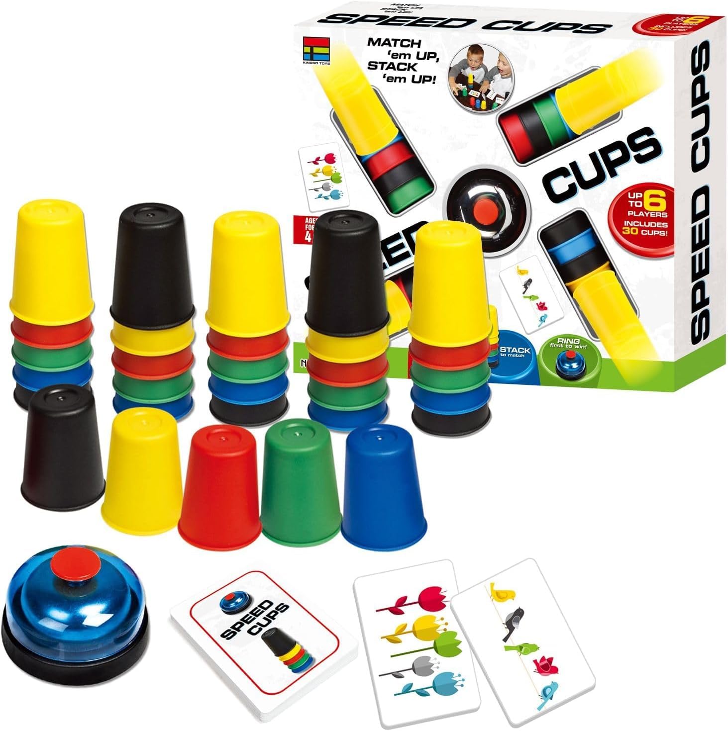 Quick Cups, Play Quick Cups, Quick Cups Rules, Quick Cups Board Game, Easy Brownie Cups, Speed Stacking Game, Parent-Child, Picture Card Game, Quick Cups Bell, Playdate Toys