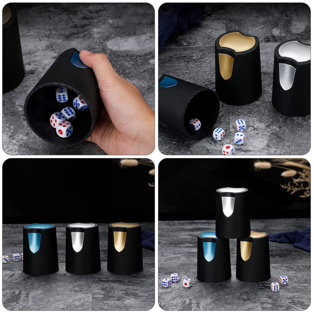 ifundom Dice Cup Clock Bar Dice Container Przenośny Kubek Do Gry W Kości Do Gier Ktv Praktyczne Akcesoria Do Gier