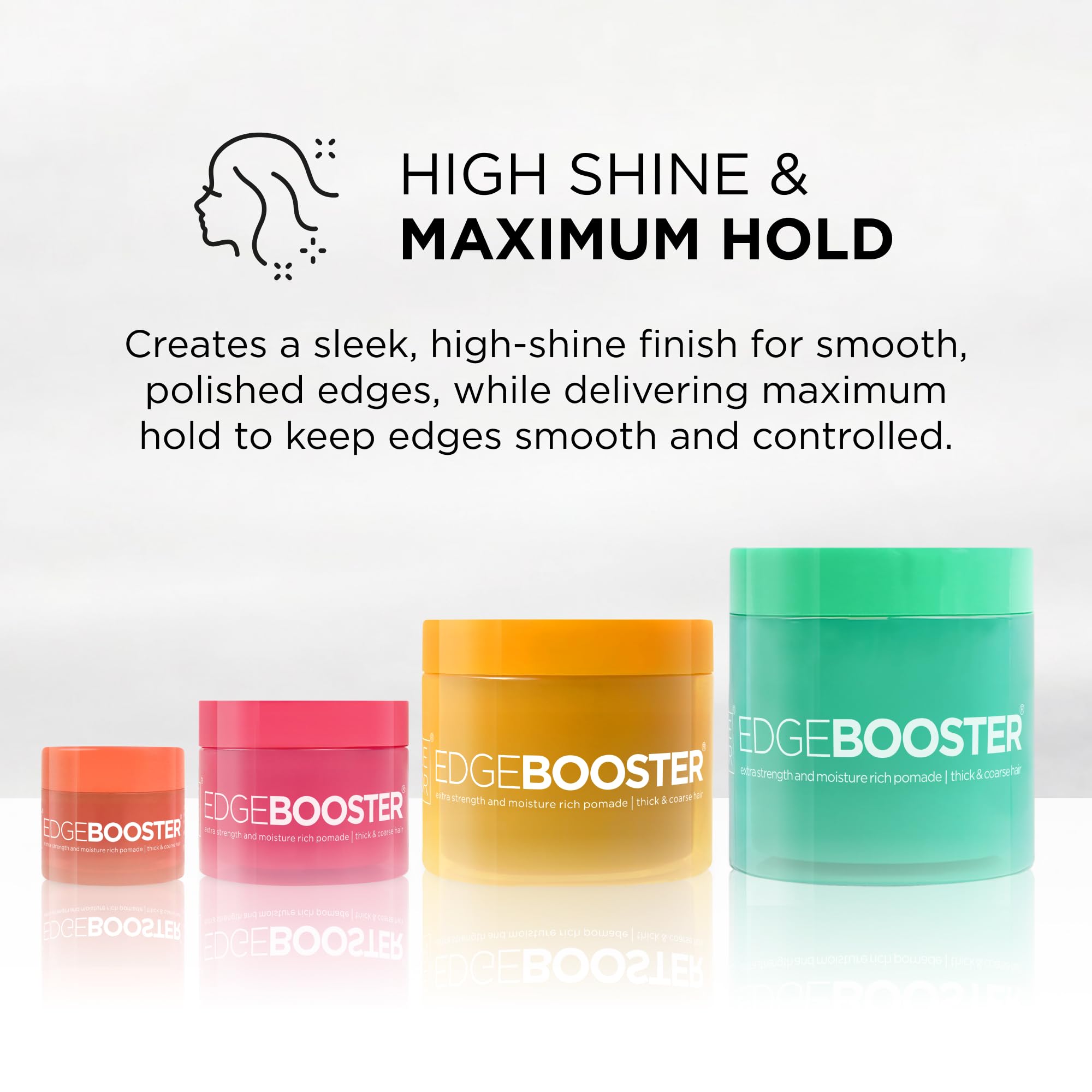 Style Factor Edge Booster Extra Strength Moisture Rich Pomade | Thick Coarse Hair (Pink Sapphire)