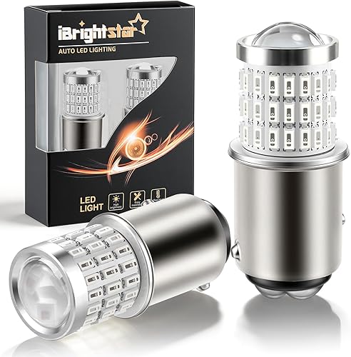 Bombillas de LED iBrightstar con proyector 9-30 V, de baja potencia muy brillante 1157 2057 2357 7528, BAY15D. Repuestos para luces de freno Rojo