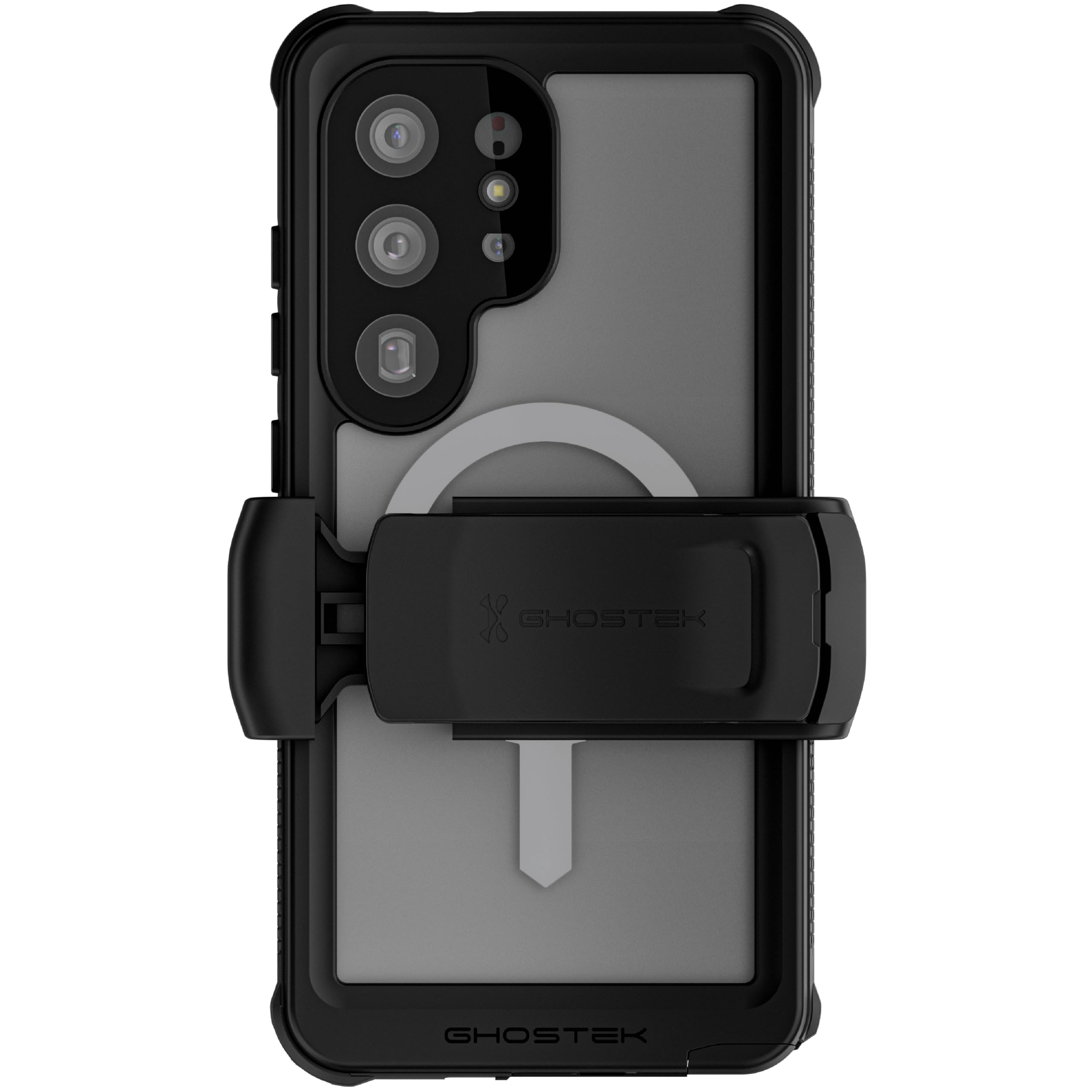Ghostek® Direct Ghostek Nautical S25 Ultra Waterproof Case with Belt Clip, Screen Protector and Camera Lens Cover Rugged Heavy Duty Magnetic MagSafe Compatible with Samsung Galaxy S25Ultra 2025 (6.9") (Clear)