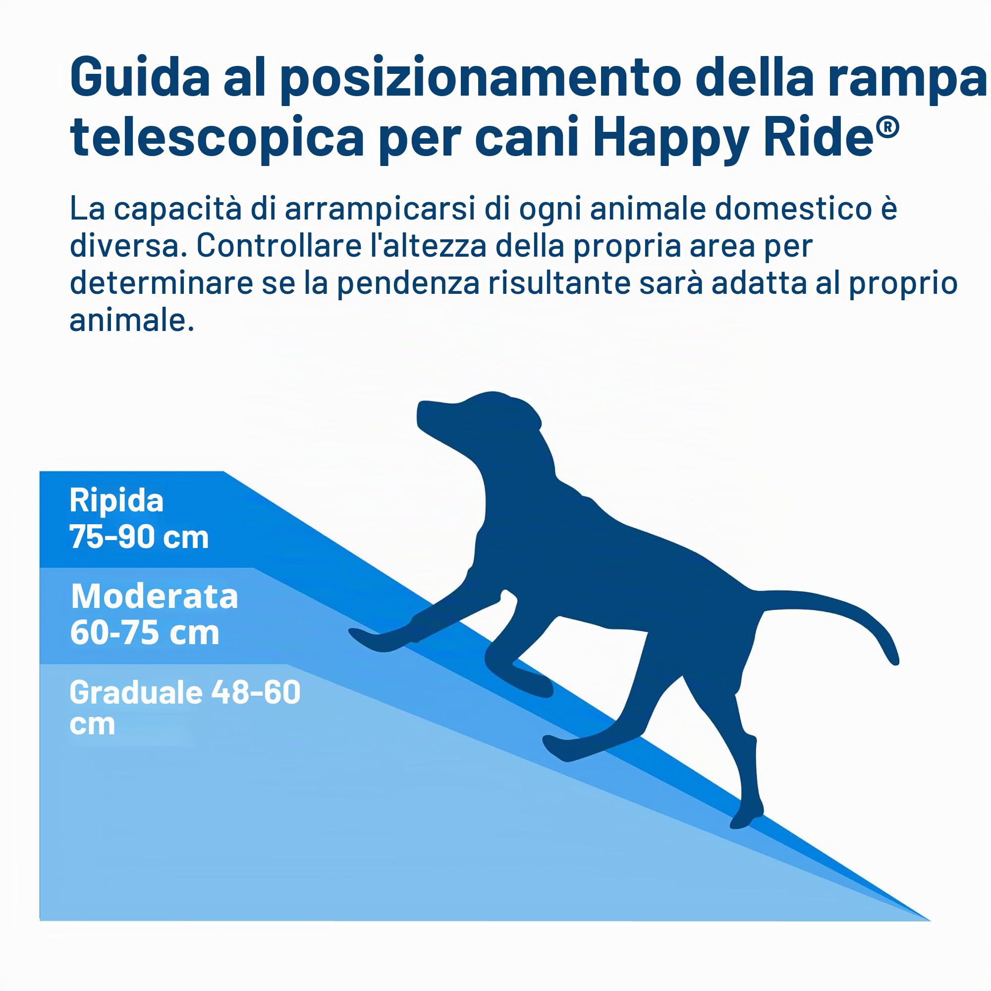 PetSafe Rampa telescopica Happy Ride - Leggera e portatile per animali domestici - Adatto per auto, veicoli di grandi dimensioni e 4x4 - Robusto telaio in alluminio che supporta fino a 181 kg
