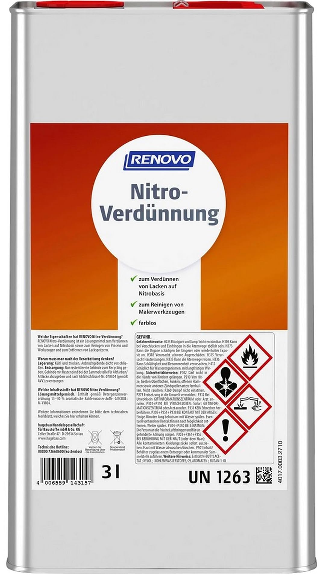 EM Nitroverdünnung 3 Liter